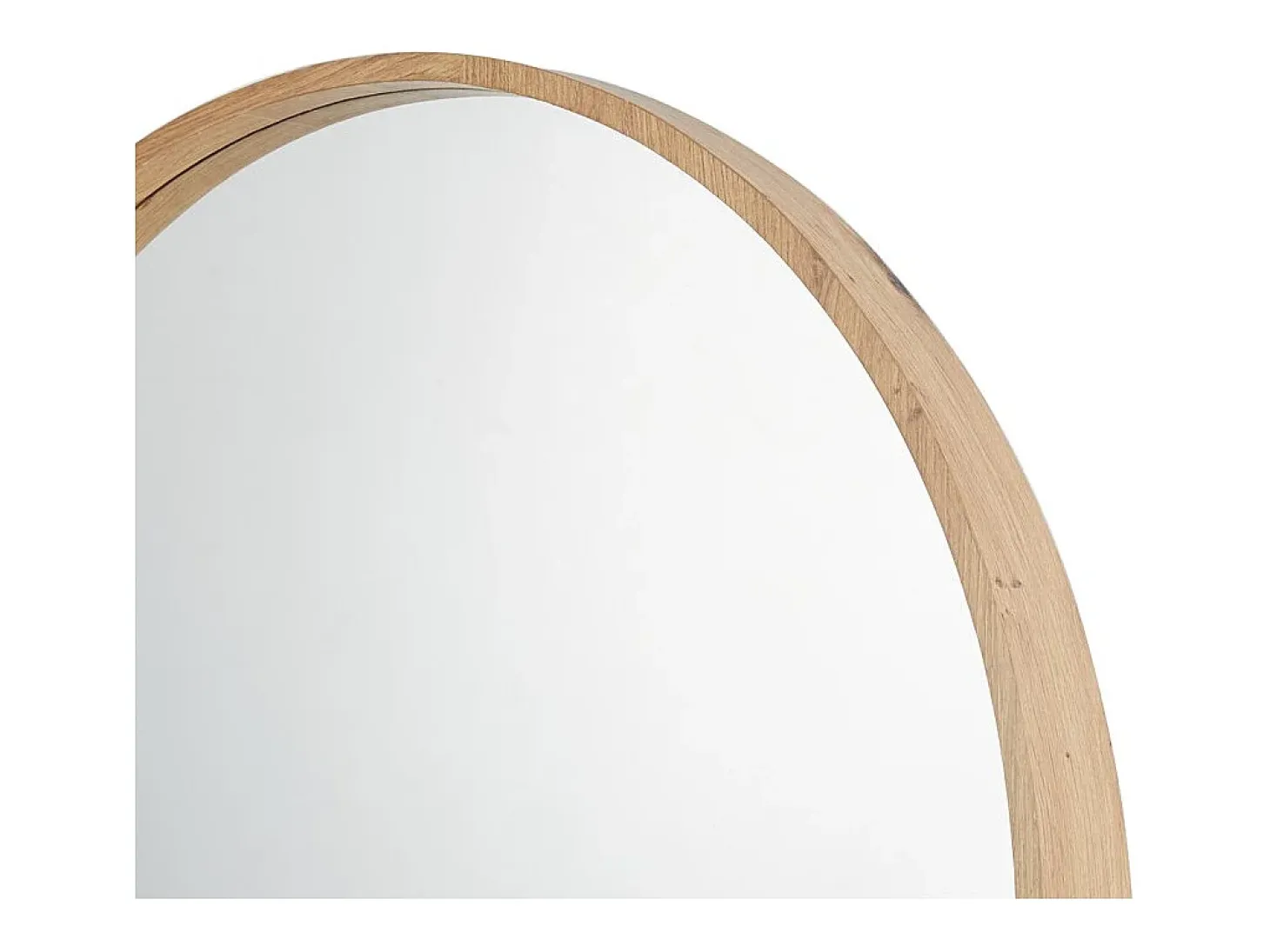 Espejo redondo RIO con borde – Ø80 cm – Acabado en roble envejecido – Marco grueso – Diseño natural y moderno