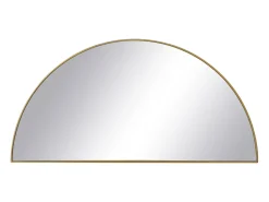 Espejo semicircular design de metal - Ancho 50 x Alt. 100 cm - Dorado - GAVRA