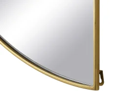 Espejo semicircular design de metal - Ancho 50 x Alt. 100 cm - Dorado - GAVRA