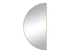 Espejo semicircular design de metal - Ancho 50 x Alt. 100 cm - Dorado - GAVRA