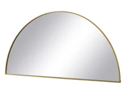 Espejo semicircular design de metal - Ancho 50 x Alt. 100 cm - Dorado - GAVRA