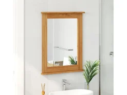 Espejo VIGO Marrón Miel 55,5 x 5 x 70 cm Madera Maciza de Pino
