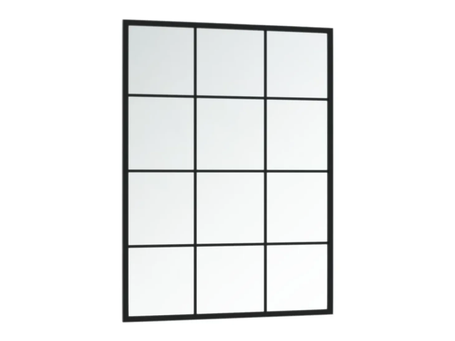 Espejos de pared 3 piezas negro 80x60 cm metal