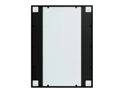 Espejos de pared 3 piezas negro 80x60 cm metal