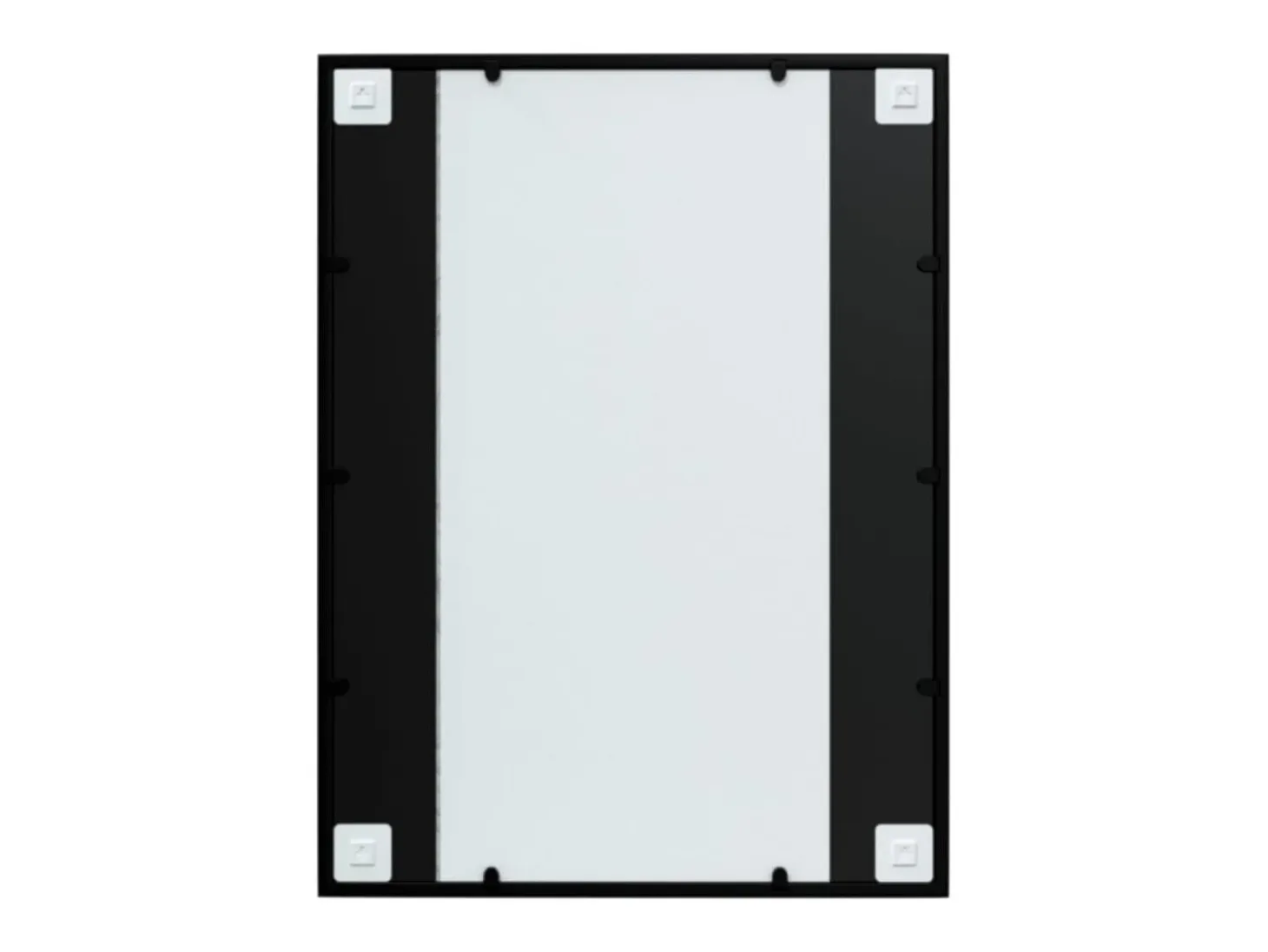 Espejos de pared 3 piezas negro 80x60 cm metal