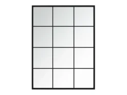 Espejos de pared 3 piezas negro 80x60 cm metal