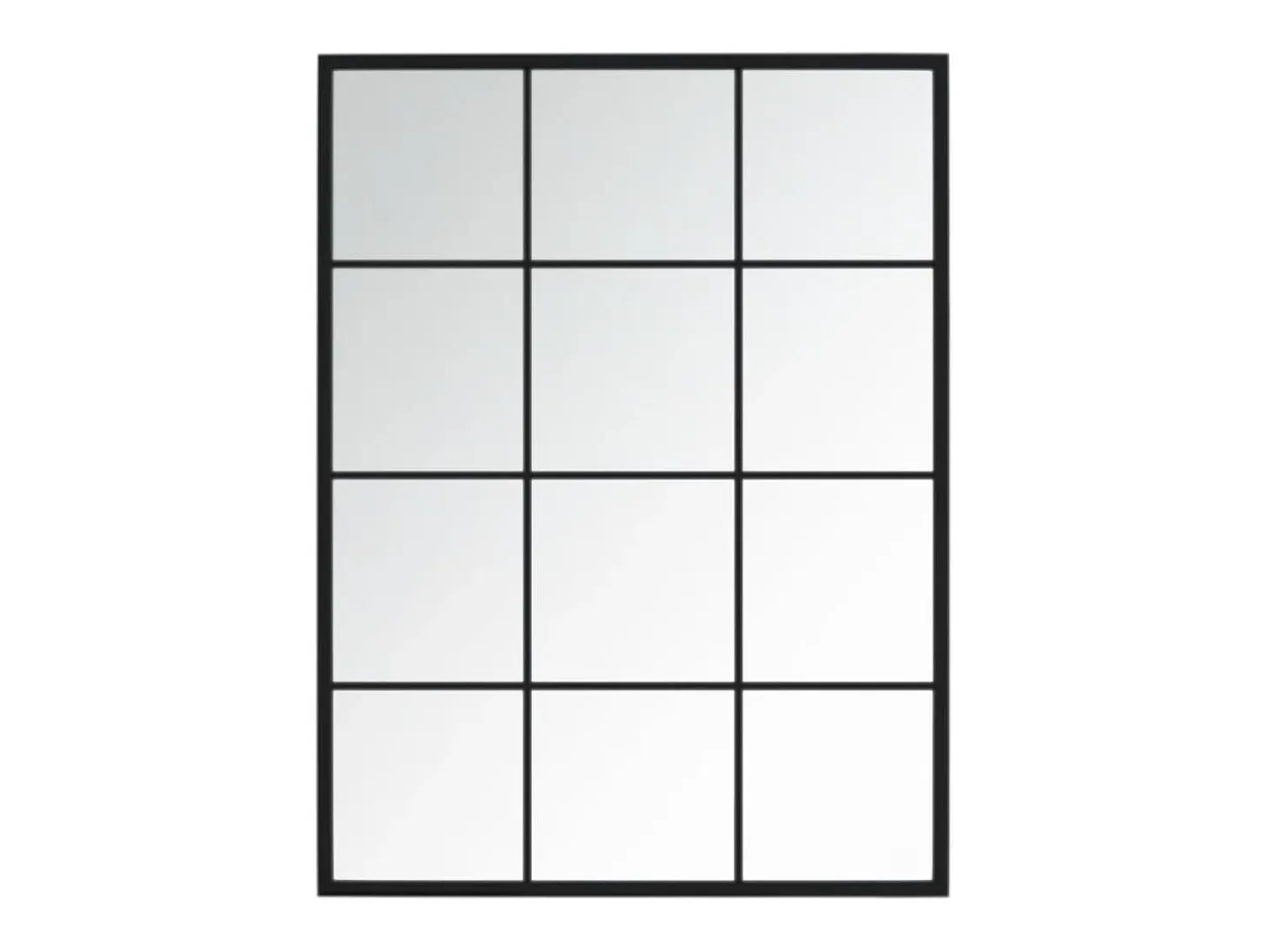 Espejos de pared 3 piezas negro 80x60 cm metal