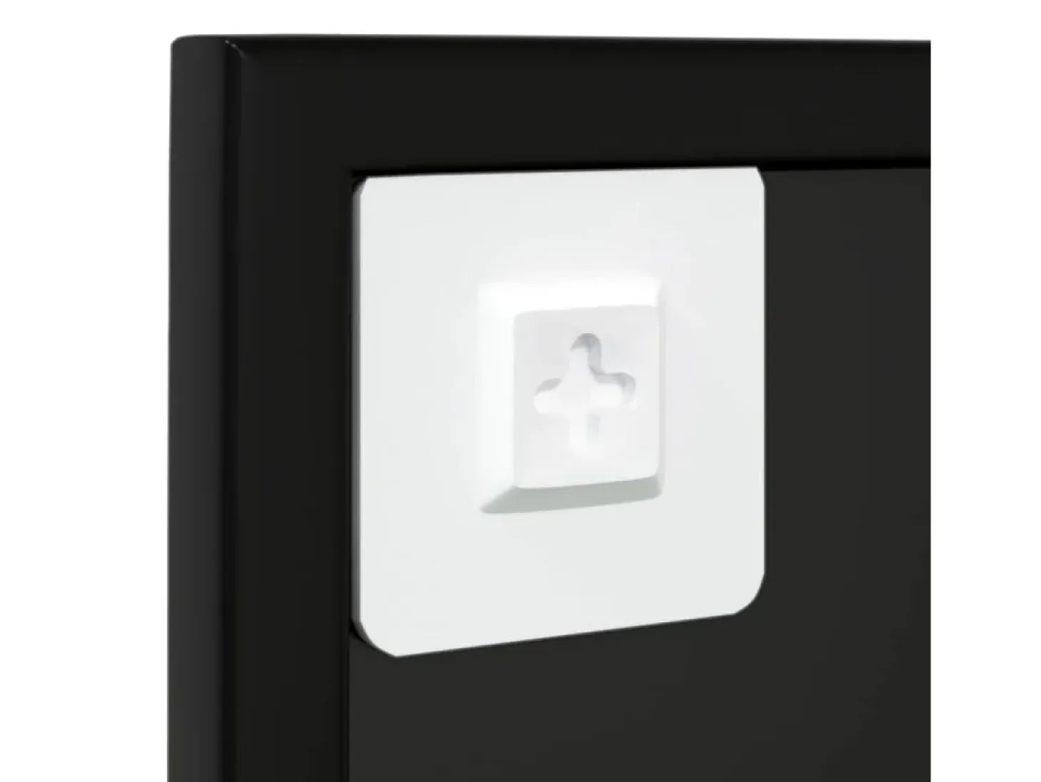 Espejos de pared 3 piezas negro 80x60 cm metal
