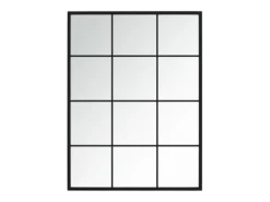 Espejos de pared 2 piezas negro 80x60 cm metal