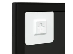 Espejos de pared 2 piezas negro 80x60 cm metal