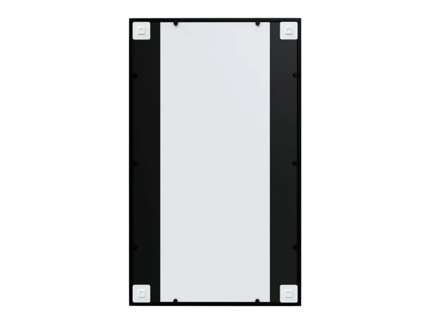 Espejos de pared 3 piezas negro 100x60 cm metal