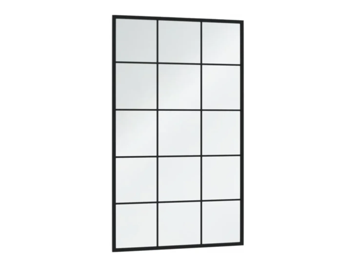 Espejos de pared 3 uds metal negro 100x60 cm ES510919