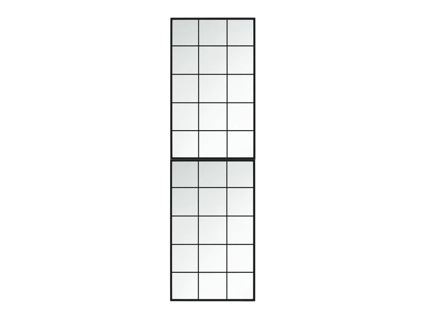 Espejos de pared 2 uds metal negro 100x60 cm ES870884