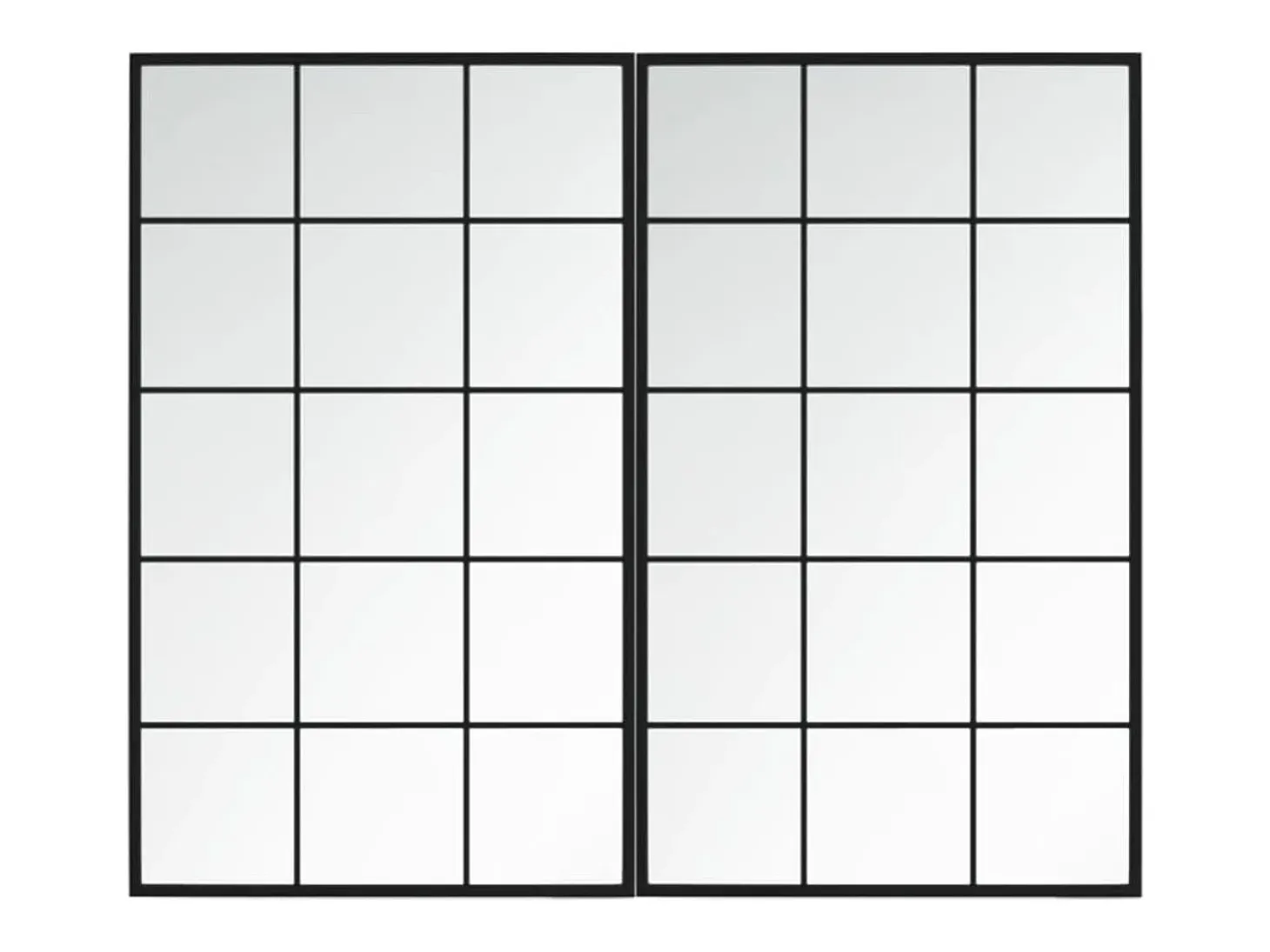 Espejos de pared 2 uds metal negro 100x60 cm ES870884