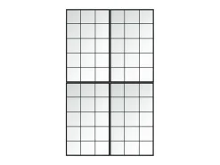 Espejos de pared 4 uds metal negro 100x60 cm ES813616
