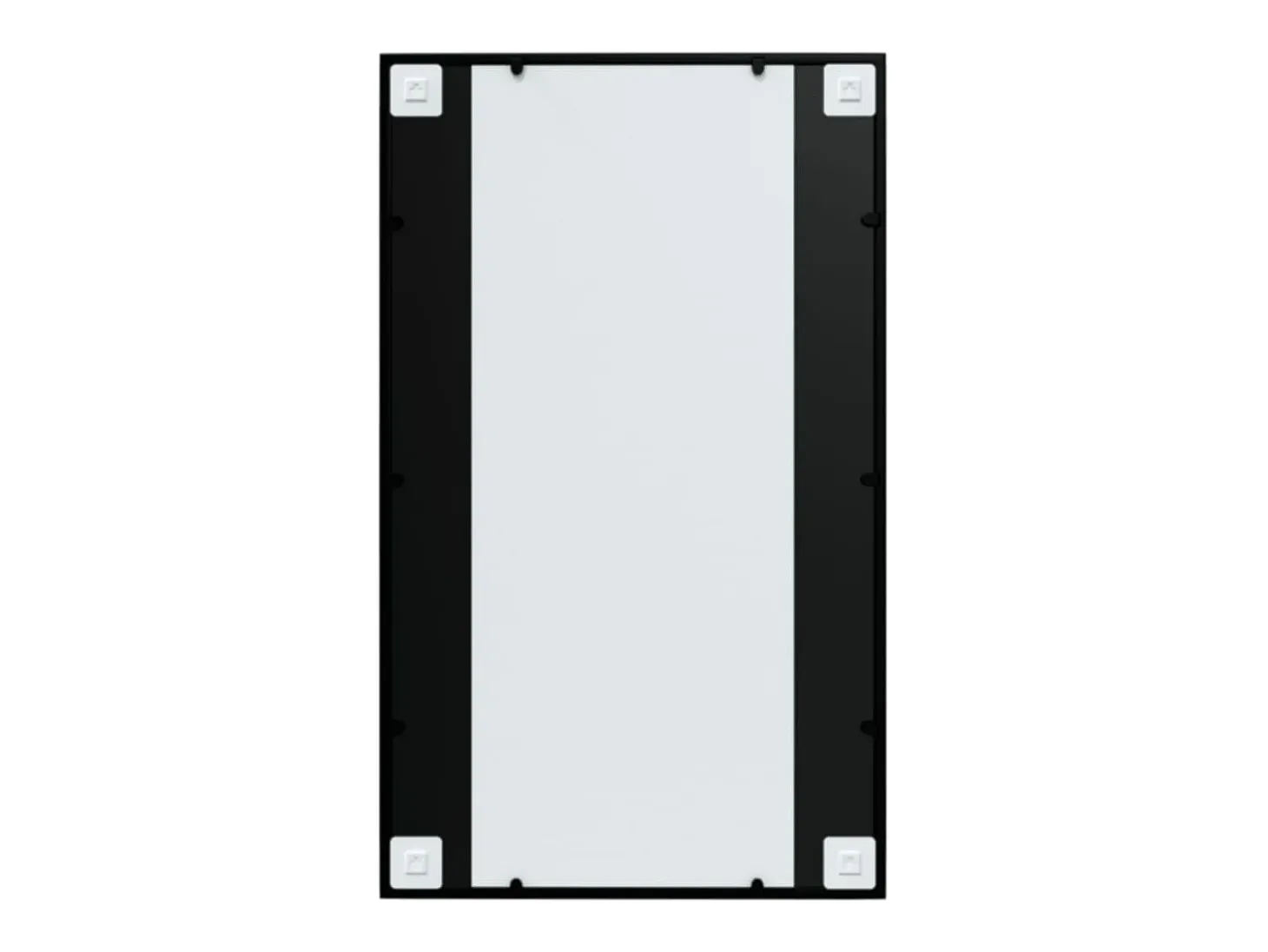 Espejos de pared 4 uds metal negro 100x60 cm ES813616