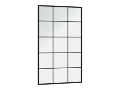 Espejos de pared 4 uds metal negro 100x60 cm ES813616