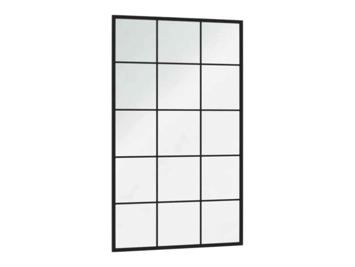 Espejos de pared 4 uds metal negro 100x60 cm ES813616
