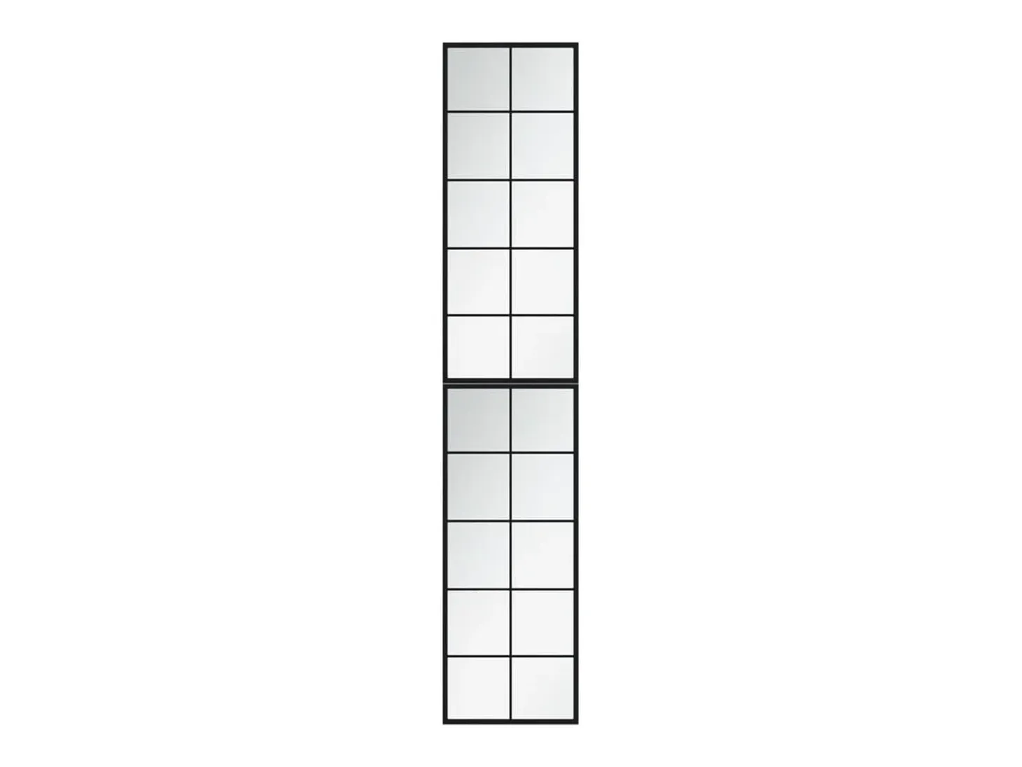 Espejos de pared 2 uds metal negro 100x40 cm ES877640