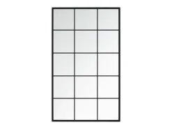Espejos de pared 2 uds negro 100x60 cm metal