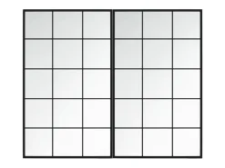 Espejos de pared 2 uds negro 100x60 cm metal