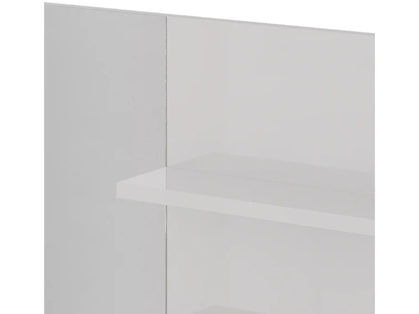 Estante con espejo blanco alto brillo 119.8x11x70