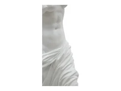 Estatua clásica decorativa de mesa en polirresina blanca h49cm estilo griego