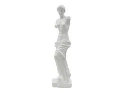 Estatua clásica decorativa de mesa en polirresina blanca h49cm estilo griego