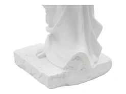 Estatua clásica decorativa de mesa en polirresina blanca h49cm estilo griego