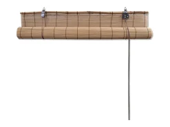 Estor enrollable de bambú marrón 100x160 cm