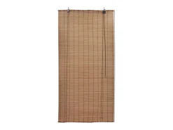 Estor enrollable de bambú marrón 120x220 cm