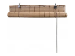 Estor enrollable de bambú marrón 120x220 cm