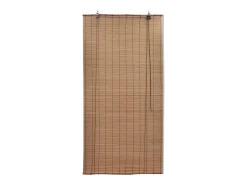 Estor enrollable de bambú 80x220 cm Marrón
