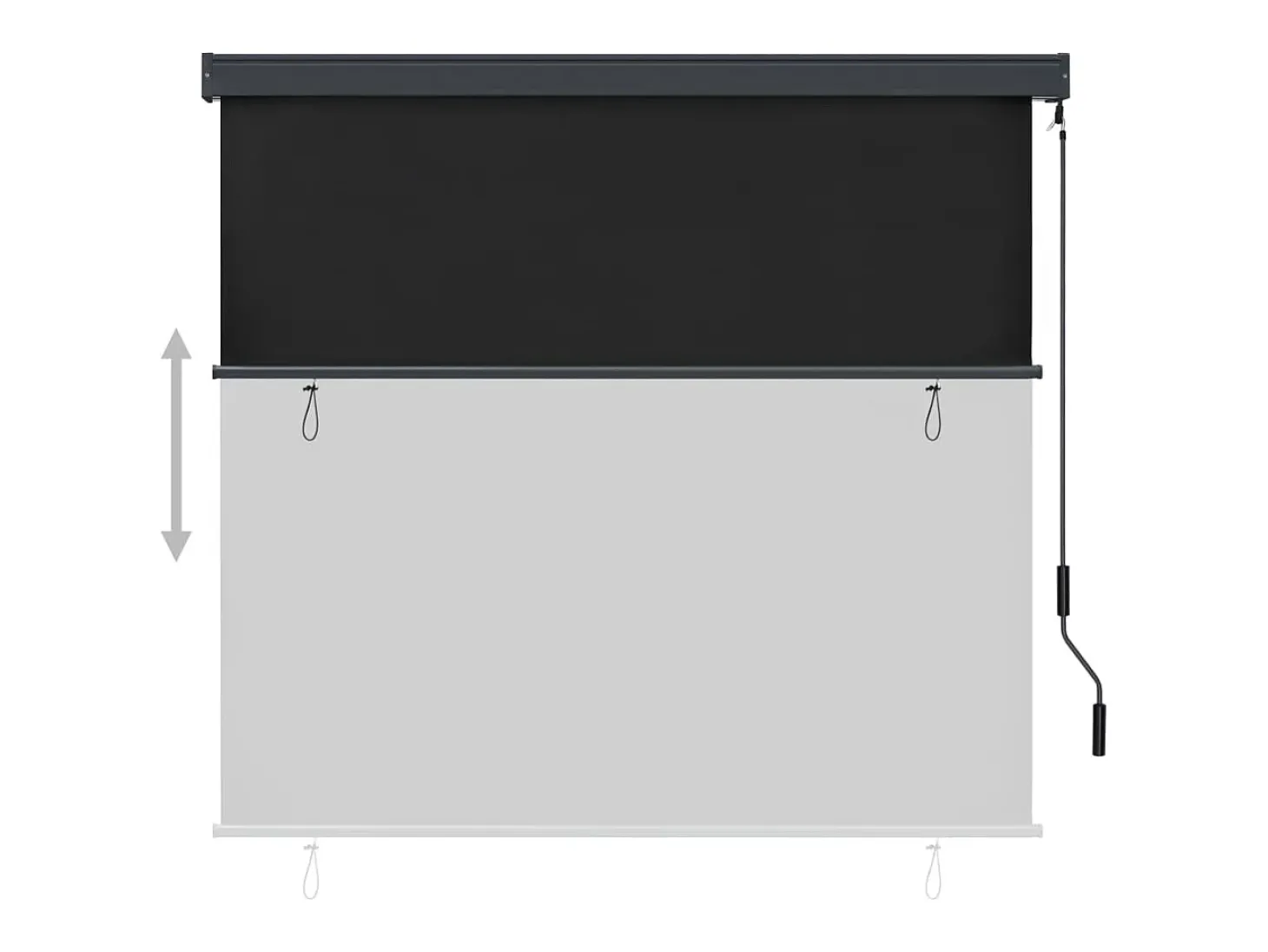 Estor enrollable de exterior 160x250 cm Antracita