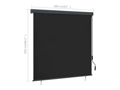 Estor enrollable de exterior 160x250 cm Antracita