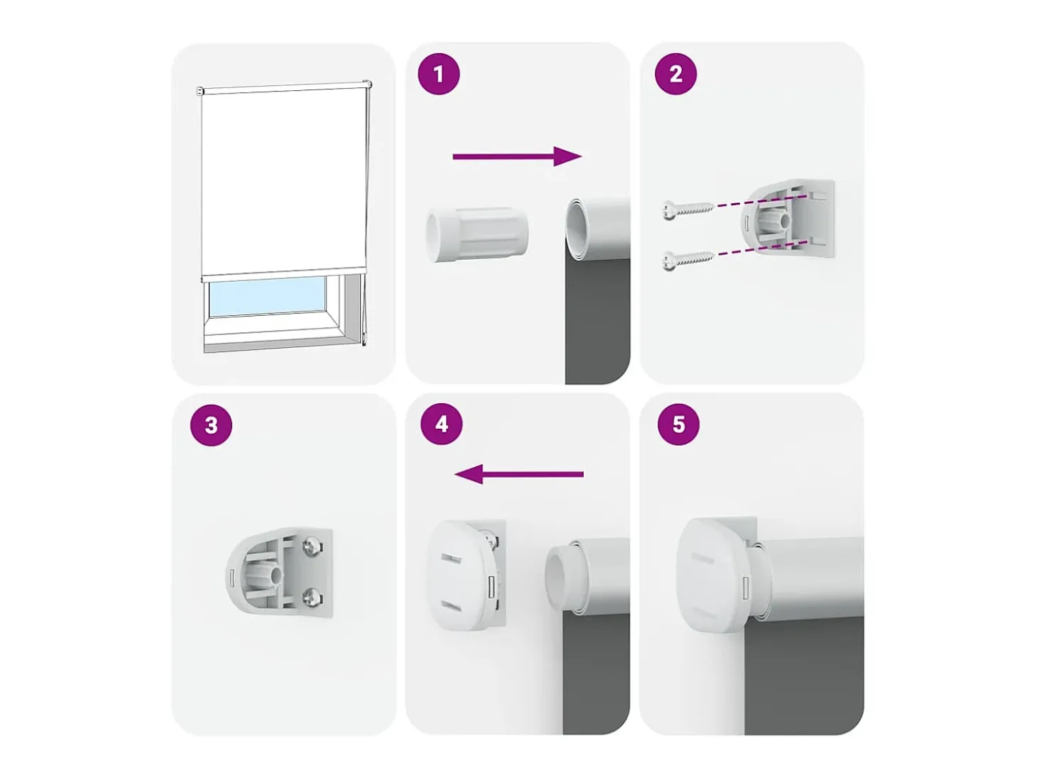 Estor enrollable opaco 120 x 175 cm blanco