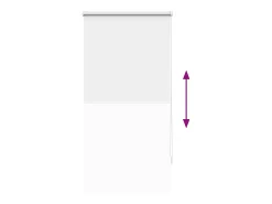 Estor enrollable opaco blanco 60 x 120 cm