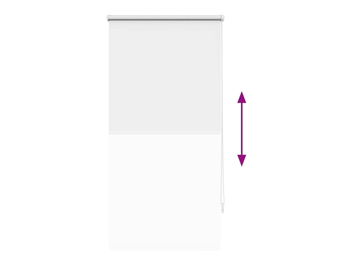 Estor enrollable opaco blanco 60 x 120 cm