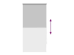 Estor enrollable opaco gris 60 x 120 cm