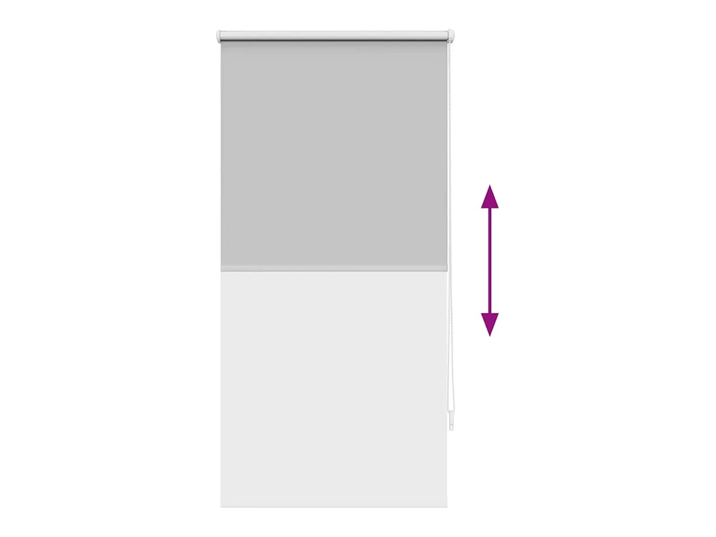Estor enrollable opaco gris 60 x 120 cm