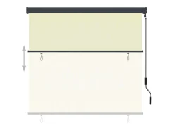Estor exterior enrollable 160x250 cm Crema