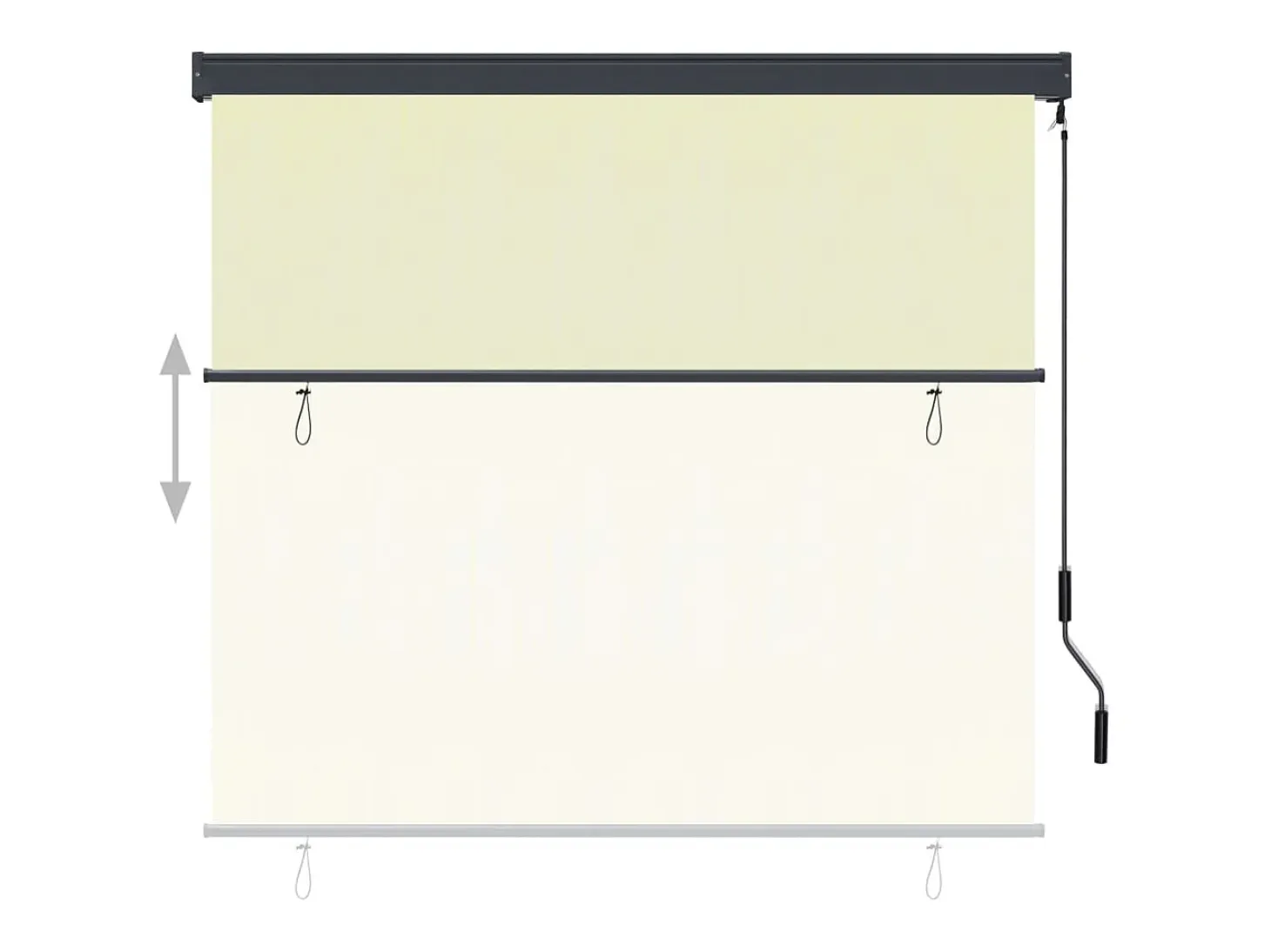 Estor exterior enrollable 160x250 cm Crema