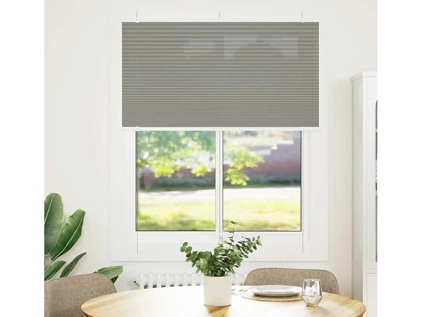 Estor plisado antracita 110x150 cm ancho tela 109,4 cm