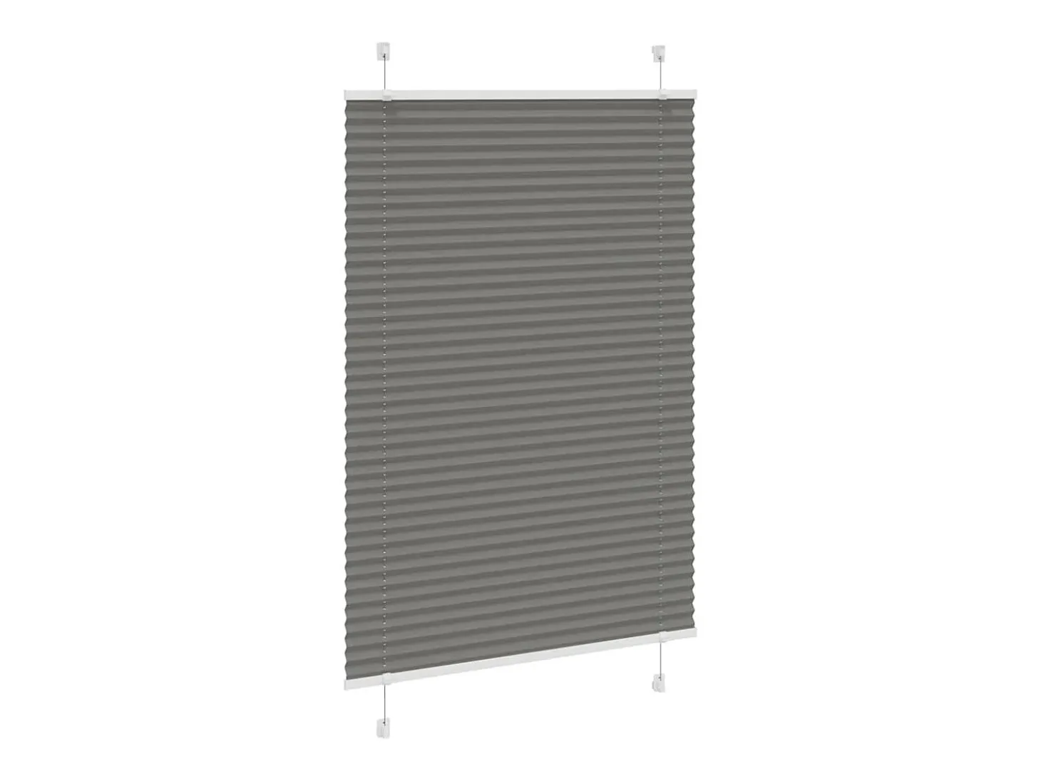 Estor plisado antracita 85x100 cm ancho tela 84,4 cm