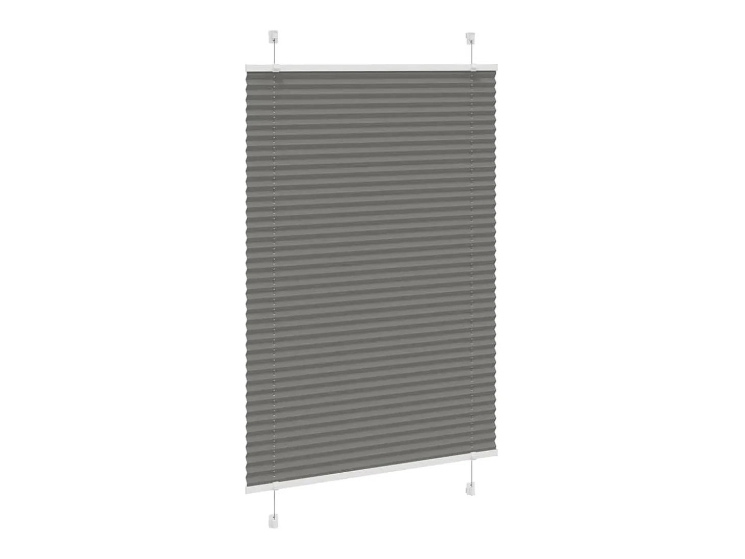 Estor plisado antracita 90x100 cm ancho tela 89,4 cm