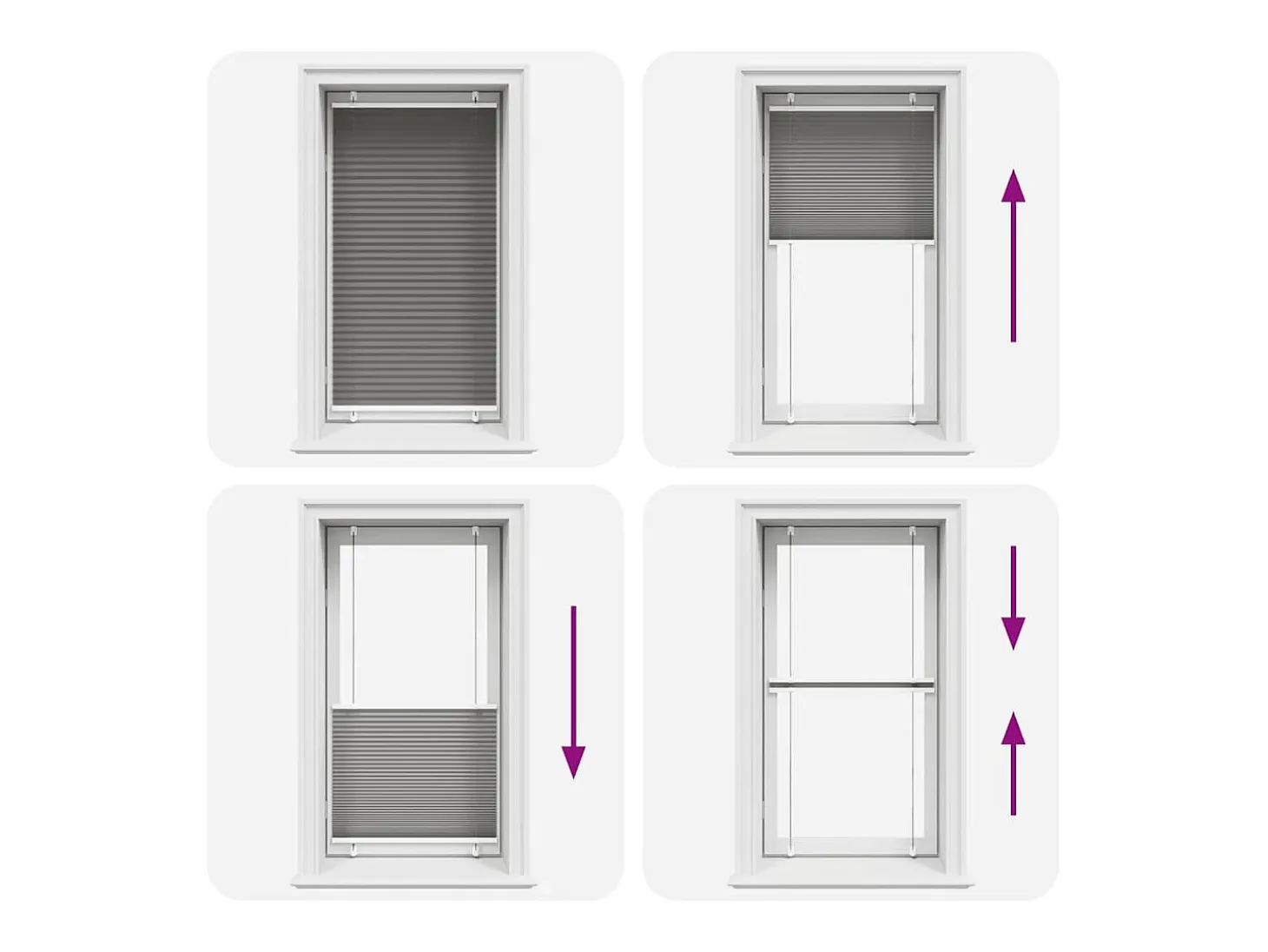 Estor plisado antracita 75x150 cm ancho tela 74,4 cm