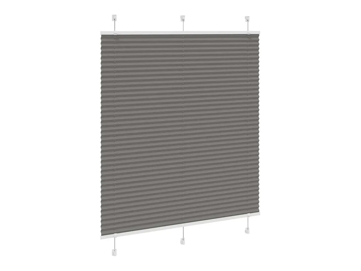 Estor plisado antracita 115x150 cm ancho tela 114,4 cm