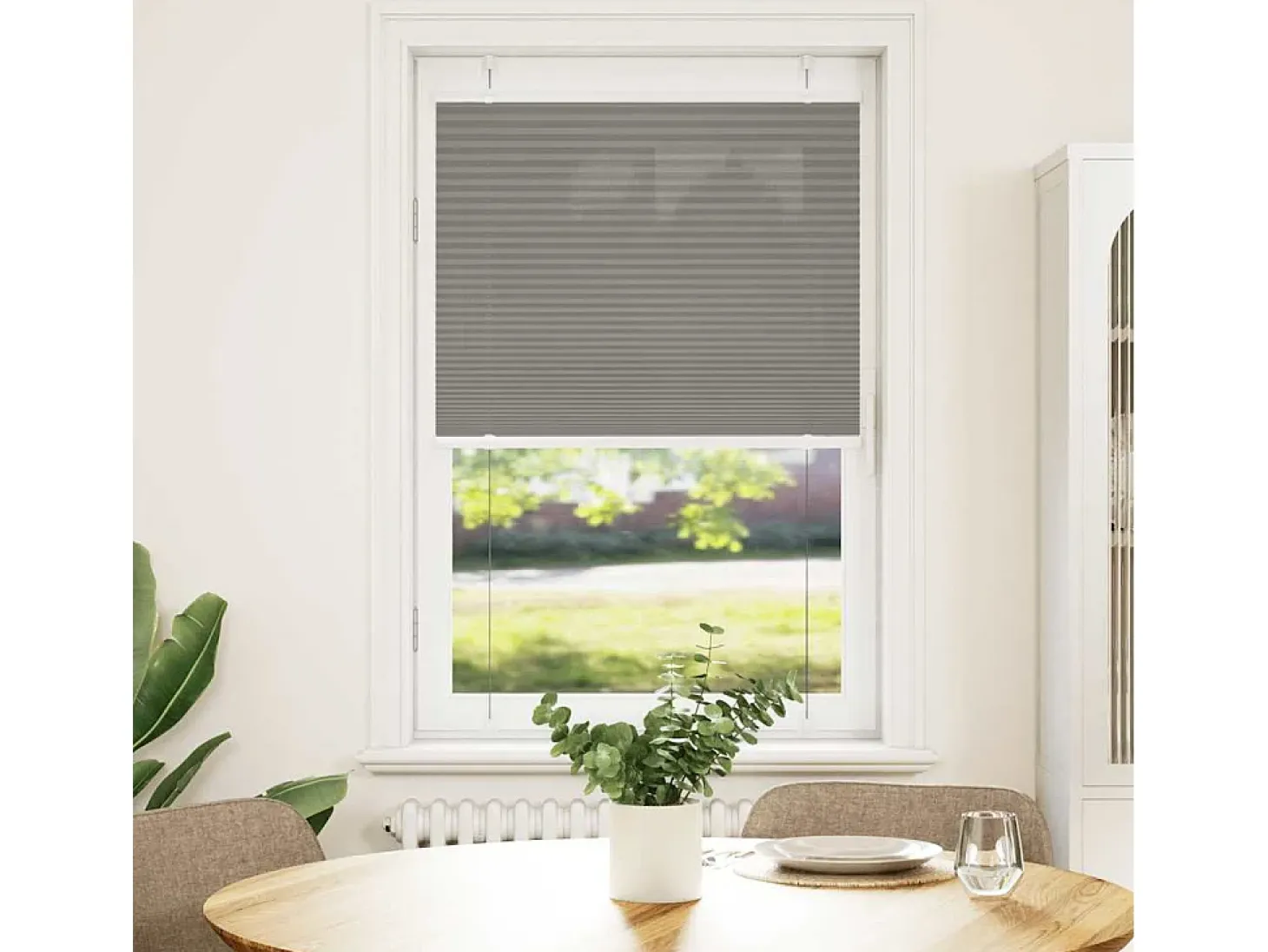 Estor plisado antracita 70x150 cm ancho tela 69,4 cm
