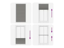 Estor plisado antracita 105x200 cm ancho tela 104,4 cm