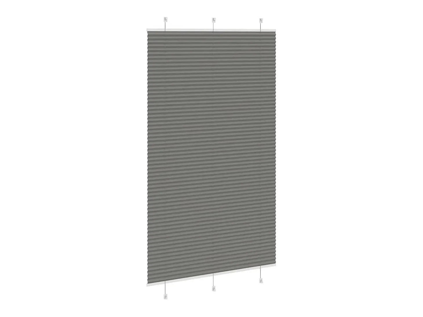 Estor plisado antracita 120x200 cm ancho tela 119,4 cm